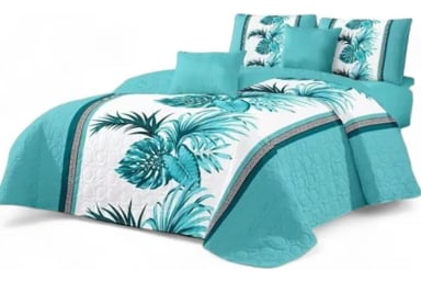 COBERTOR VERANO 2 PLAZAS UNICOLOR QUILT - 3