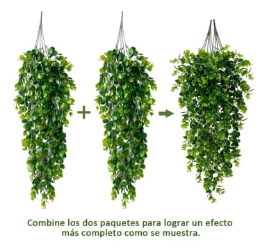 PLANTAS EUCALIPTO COLGANTES ARTIFICIALES 4 UDS 75 CM - 1