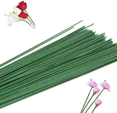 ALAMBRE VERDE PARA FLORES 39 CM 40 UDS - 3
