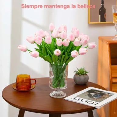 TULIPANES ARTIFICIALES 34 RAMOS 34 CM - 4