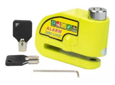 CANDADO CON ALARMA Y FRENO DE DISCO PARA MOTO + PIOLA - 2