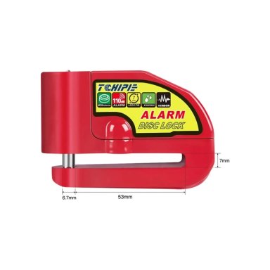 CANDADO PARA FRENO DE DISCO MOTO CON ALARMA Y PIOLA - 3
