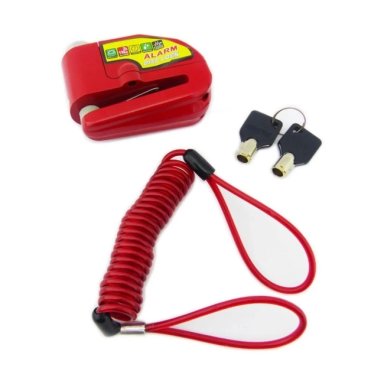 CANDADO PARA FRENO DE DISCO MOTO CON ALARMA Y PIOLA - 5