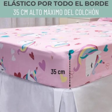 SABANAS NIÑA 1.5 PLAZA + FUNDA CASATUA UNICORNIO - 1