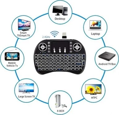 MINI TECLADO ILUMINADO TOUCHPAD SMART TV ANDROID BOX - 4