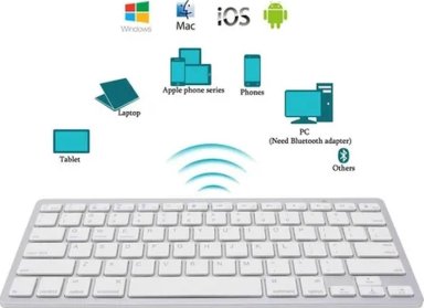 TECLADO INALAMBRICO BLUETOOTH IPAD TABLET SMARTPHONE PC - 3