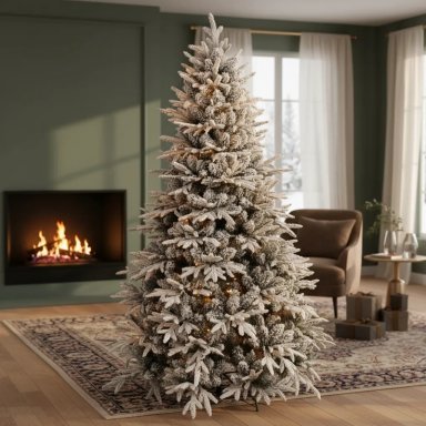 ARBOL DE NAVIDAD NIEVE INVERNAL 180 CM CON RAMAS ABUNDANTE - 7