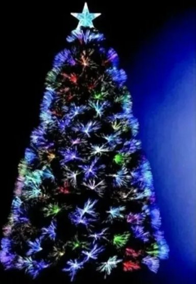 ARBOL NAVIDAD FIBRA OPTICA 210CM LUCES DECORACION COLORES - 1