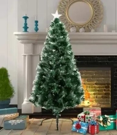 ARBOL NAVIDAD FIBRA OPTICA 210CM LUCES DECORACION COLORES - 3