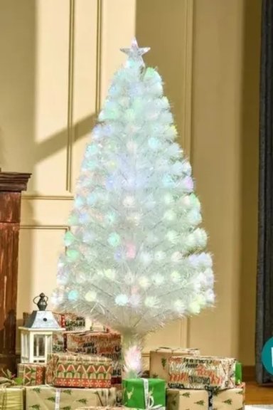 ARBOL DE NAVIDAD FIBRA OPTICA CON LUZ LED BLANCO 210 CM - 2