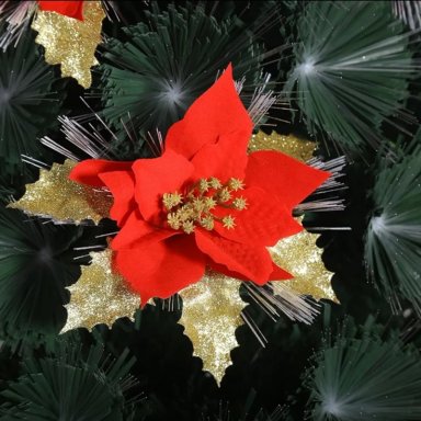ARBOL DE NAVIDAD CON LUCES INCORPORADAS FIBRA OPTICA 180CM - 4