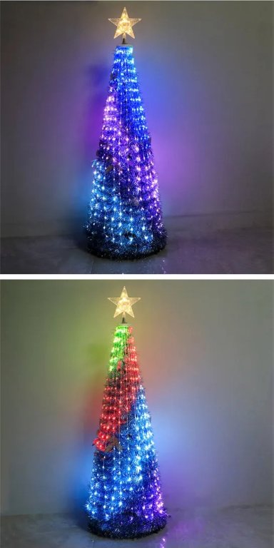 ARBOL DE NAVIDAD ARTIFICIAL PLEGABLE FACIL ARMADO 150CM COLOR VERDE CLARO - 3