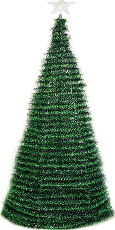 ARBOL DE NAVIDAD ARTIFICIAL PLEGABLE FACIL ARMADO 150CM COLOR VERDE NEVADO - 2