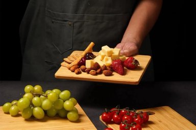 SET DE 3 TABLAS DE BAMBOO PARA PICAR ECOLOGICAS MARRON CLARO - 2