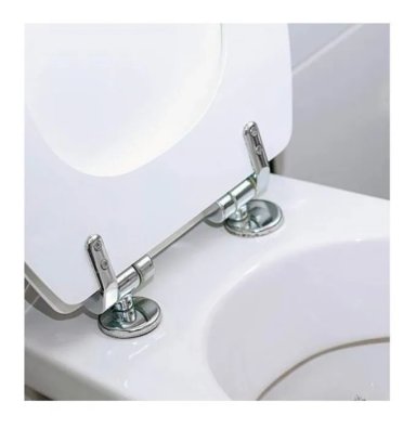 KIT DE REPARACION BISAGRA PLASTICA PARA ASIENTO DE INODORO BLANCO - 1