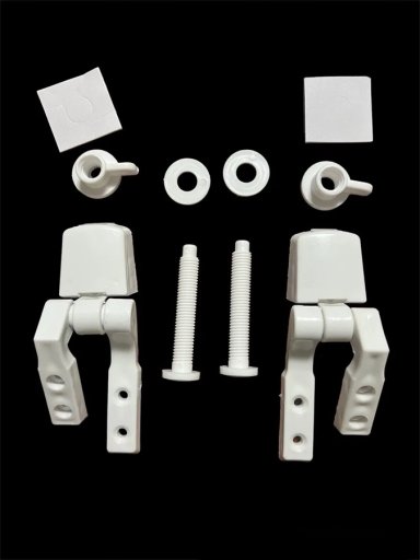 KIT DE REPARACION BISAGRA PLASTICA PARA ASIENTO DE INODORO BLANCO - 2
