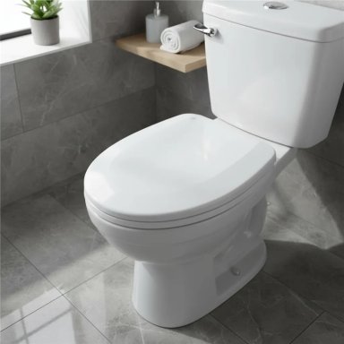 TAPA ASIENTO PARA BAÑO WC UNIVERSAL CIERRE LENTO Y00398 BLANCO - 1