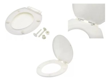 TAPA ASIENTO DE BAÑO WC CIERRE LENTO 00398 / 43X36CM - 1