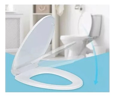 TAPA ASIENTO DE BAÑO WC CIERRE LENTO 00398 / 43X36CM - 2