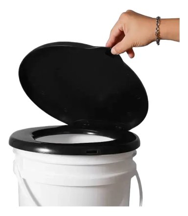 TAPA ASIENTO PARA BAÑO WC PORTATIL REDONDO PLASTICO - 1