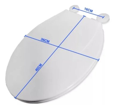 TAPA DE INODORO BAÑO DE PLASTICO BLANCO - 1