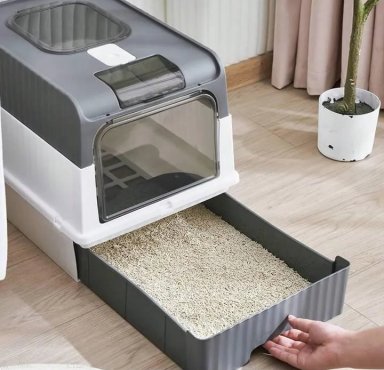 ARENERO GRANDE PARA GATOS - CON BANDEJA SANITARIA XL GATOS - 1