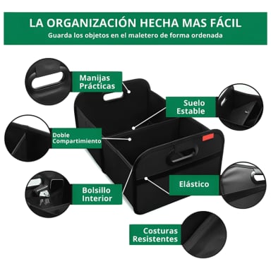 CAJA ORGANIZADORA DE MALETA AUTO BOLSO MALETERO PLEGABL #754 - 4