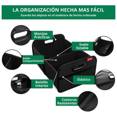 CAJA ORGANIZADORA DE MALETA AUTO BOLSO MALETERO PLEGABL #739 - 3