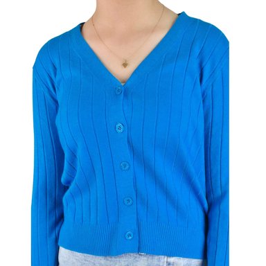 SWEATER MUJER CARDIGAN BOTONES OTOÑO CUELLO V DISEÑO 6009 - 1