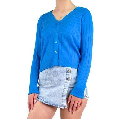 SWEATER MUJER CARDIGAN BOTONES OTOÑO CUELLO V DISEÑO 6009 - 3