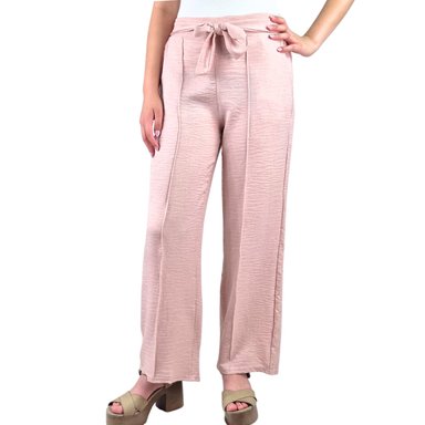 Pantalon Palazzo Mujer Tipo Lino Casual Semi Formal Tiro Alto 890 - 1