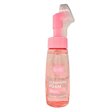 ESPUMA LIMPIADORA FACIAL CON CEPILLO MASAJEADOR ROSAS - 1