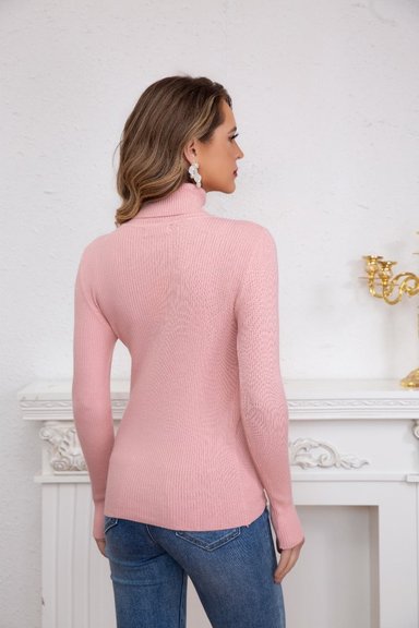 SWEATER MINI VESTIDO TEJIDO MUJER CUELLO ALTO DOBLE BEATLE 6011 - 5