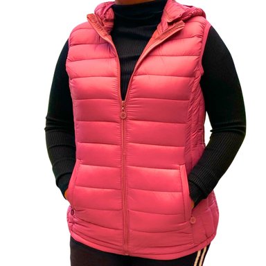 PARKA SIN MANGAS CHAQUETA MUJER CAPUCHA COLORES 2666 - 1