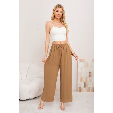 PANTALON PALAZZO ALGODON MUJER TIPO LINO BOTA ANCHA 3002 - 1