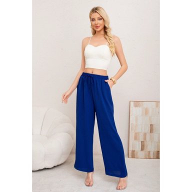 PANTALON PALAZZO ALGODON MUJER TIPO LINO BOTA ANCHA 3002 - 1