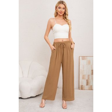PANTALON PALAZZO ALGODON MUJER TIPO LINO BOTA ANCHA 3002 - 3
