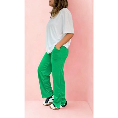 PANTALON BUZO MUJER ALGODON VERANO RECTO PIERNA ANCHA 7531 - 1