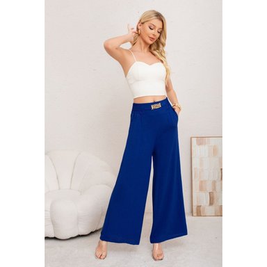 PANTALON PALAZZO ALGODON MUJER TIPO LINO BOTA ANCHA HEBILLA 3006 - 2