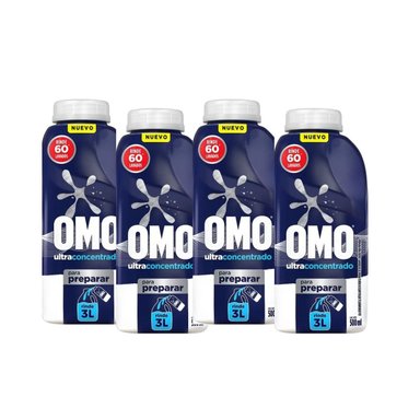 DETERGENTE ROPA LÍQUIDO OMO 500 ML 4 UN ULTRA CONCENTRADO FÓRMULA AVANZADA - 1