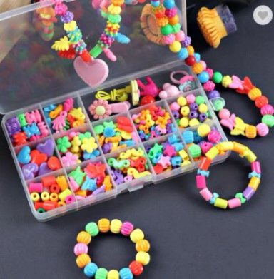 SET B JUEGO DIDÁCTICO MANUALIDAD COLLARES PULSERA BISUTERÍA - 1
