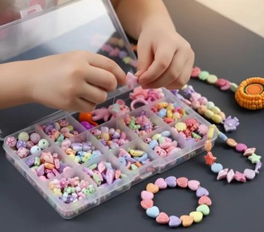 SET C JUEGO DIDÁCTICO MANUALIDAD COLLARES PULSERA BISUTERÍA - 4