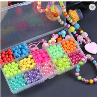 SET D JUEGO DIDACTICO MANUALIDAD COLLARES PULSERA BISUTERIA - 1