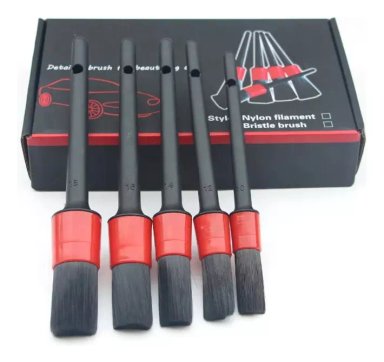 KIT BROCHAS CEPILLOS DETAILING LIMPIEZA AUTOMOTRIZ X5 - 1