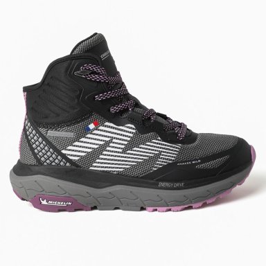 BOTIN IMPERMEABLE CAÑA ALTA NEGRO ROSA MUJER MICHELIN AW06 - 1