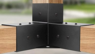 KIT DE PÉRGOLAS Y TERRAZAS PARA PILARES DE MADERA  4"x4" (95X95MM) - 4