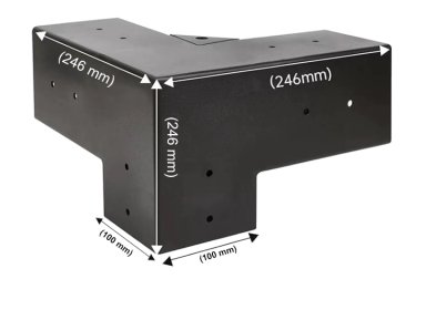 KIT DE PÉRGOLAS Y TERRAZAS PARA PILARES DE MADERA  4"x4" (95X95MM) - 5