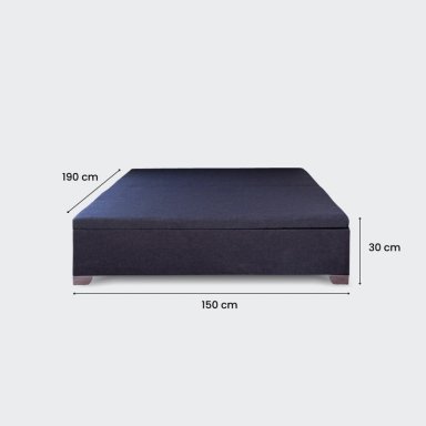 CAMA BAÚL 2 PLAZA COLOSAL CON RESPALDO TUBULAR NEGRO - 6