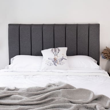 RESPALDO DE CAMA 2 PLAZAS TUBULAR GRIS - 2
