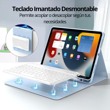 FUNDA TECLADO PARA IPAD AIR 11 M2 RANURA PEN CARGA MAGNÉTICA - 3